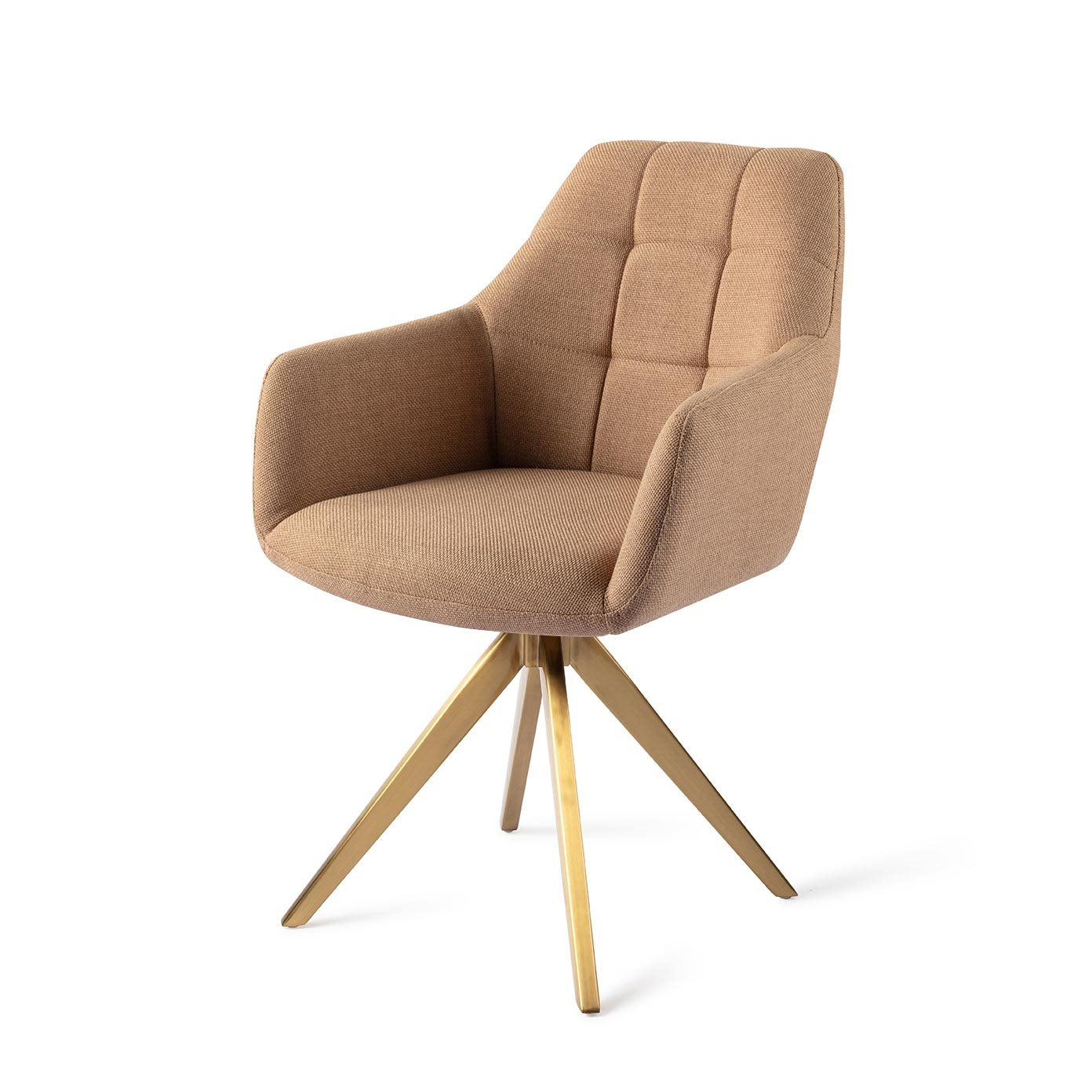 Jesper Home Noto Toasted Toffee Eetkamerstoel - Turn Gold - KwaliteitWonen.nl