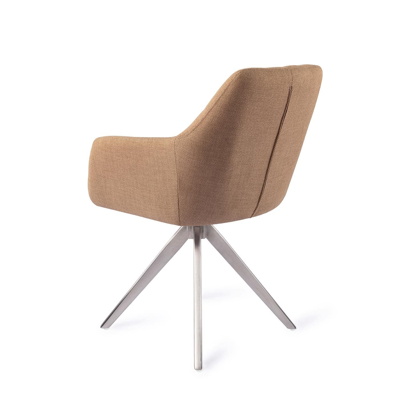 Jesper Home Noto Toasted Toffee Eetkamerstoel - Turn Steel - KwaliteitWonen.nl