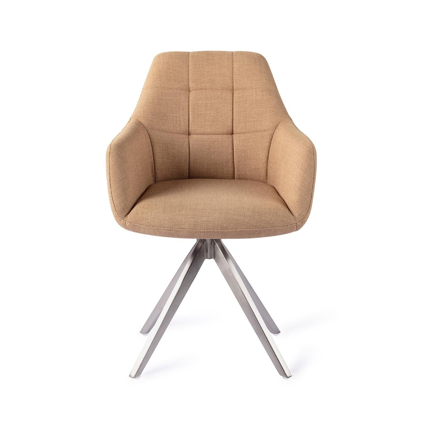 Jesper Home Noto Toasted Toffee Eetkamerstoel - Turn Steel - KwaliteitWonen.nl