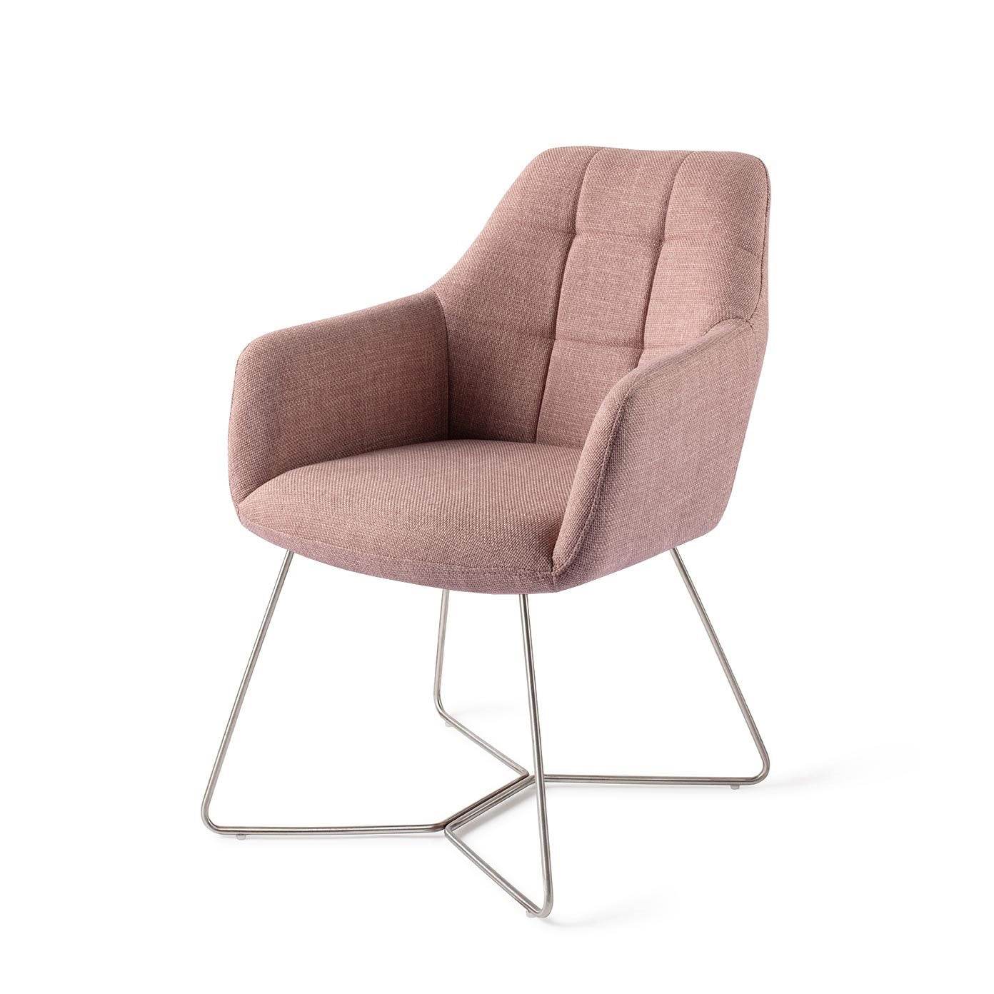 Jesper Home Noto VIntage Rose Eetkamerstoel - Beehive Steel - KwaliteitWonen.nl
