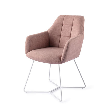 Jesper Home Noto VIntage Rose Eetkamerstoel - Beehive White - KwaliteitWonen.nl