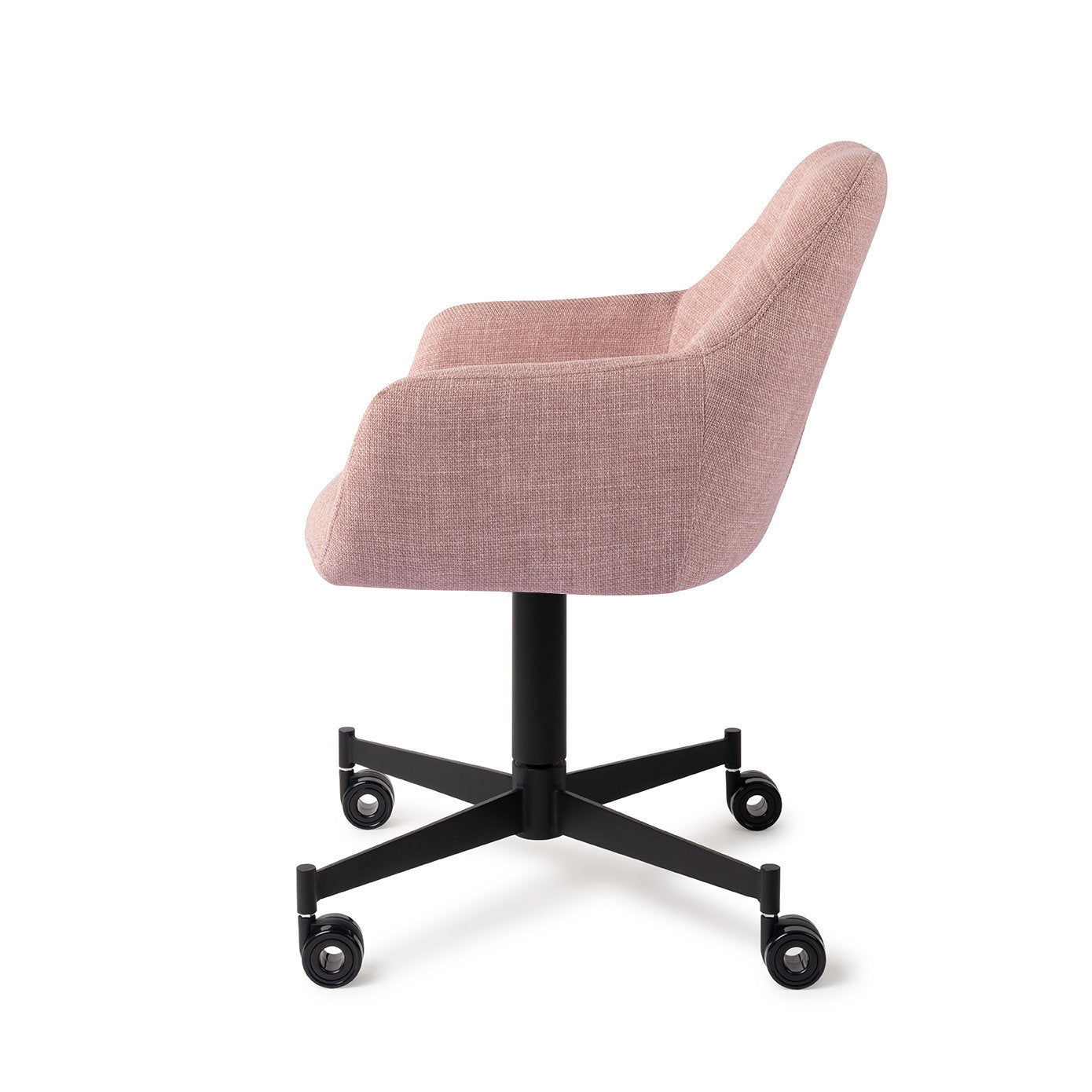 Jesper Home Noto VIntage Rose Eetkamerstoel - Caster Black - KwaliteitWonen.nl