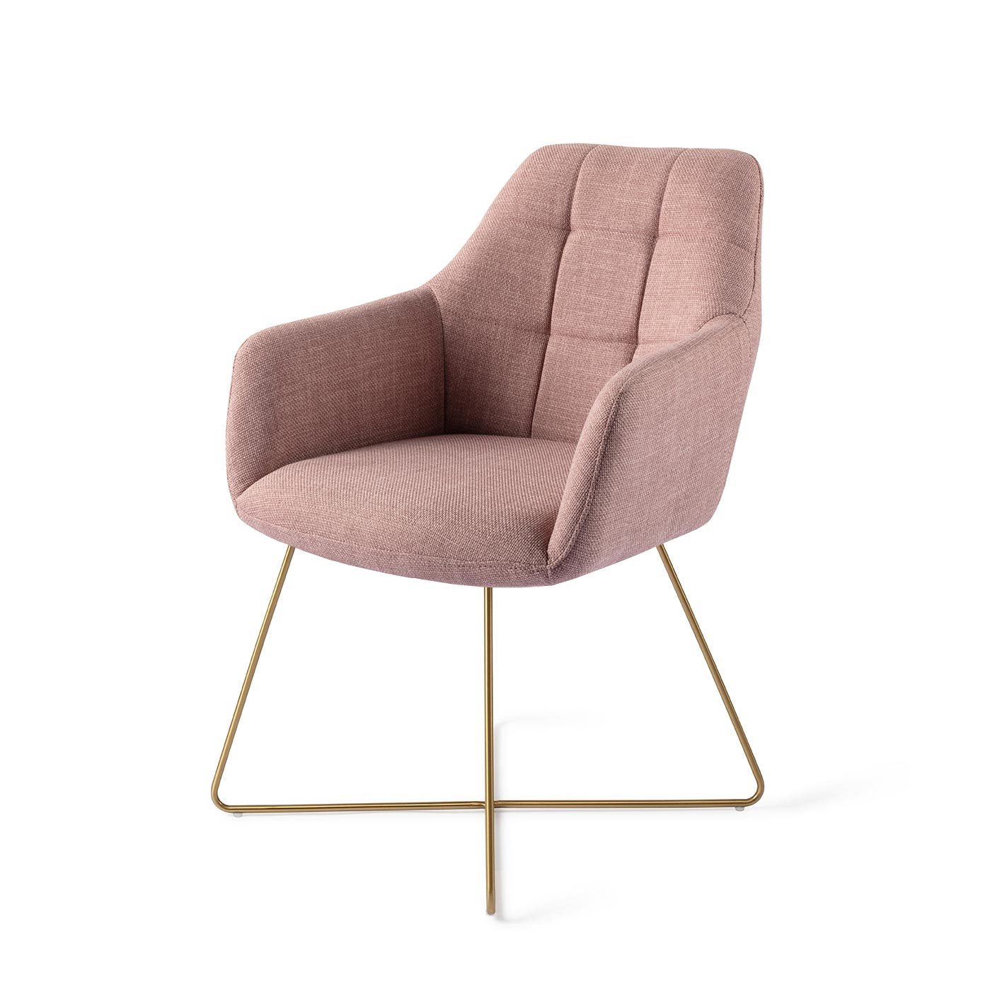 Jesper Home Noto VIntage Rose Eetkamerstoel - Cross Gold - KwaliteitWonen.nl
