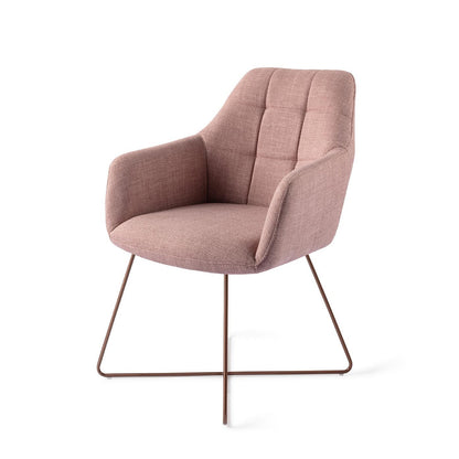 Jesper Home Noto VIntage Rose Eetkamerstoel - Cross Rose - KwaliteitWonen.nl