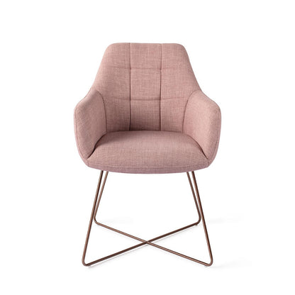 Jesper Home Noto VIntage Rose Eetkamerstoel - Cross Rose - KwaliteitWonen.nl