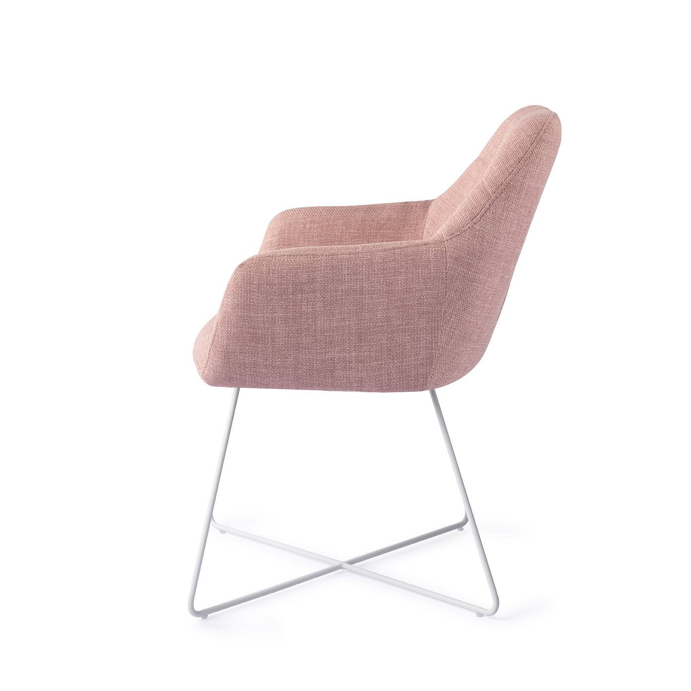 Jesper Home Noto VIntage Rose Eetkamerstoel - Cross White - KwaliteitWonen.nl
