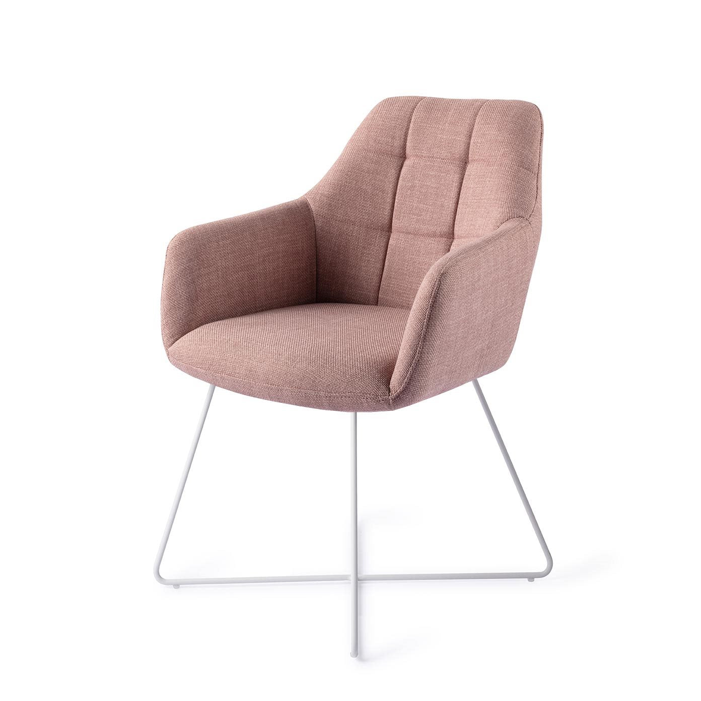 Jesper Home Noto VIntage Rose Eetkamerstoel - Cross White - KwaliteitWonen.nl