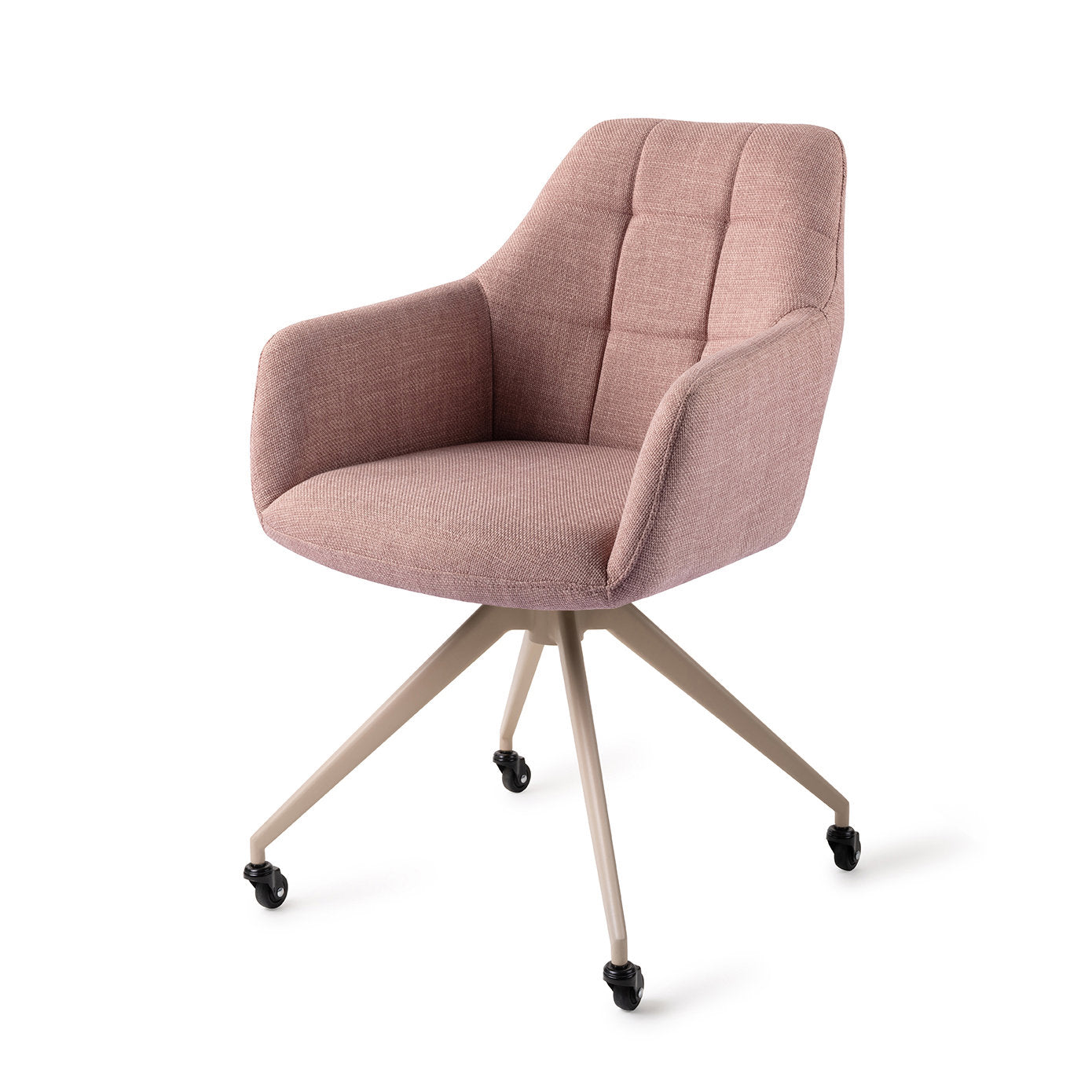 Jesper Home Noto VIntage Rose Eetkamerstoel - Glide Beige - KwaliteitWonen.nl