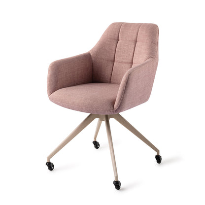 Jesper Home Noto VIntage Rose Eetkamerstoel - Glide Beige - KwaliteitWonen.nl