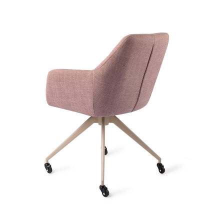 Jesper Home Noto VIntage Rose Eetkamerstoel - Glide Beige - KwaliteitWonen.nl
