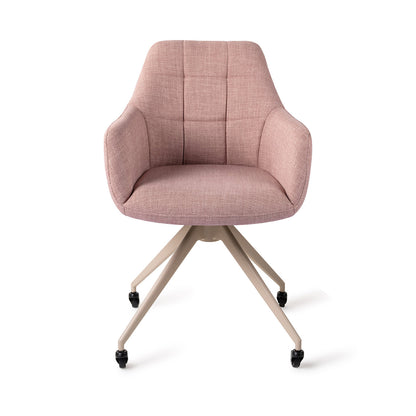 Jesper Home Noto VIntage Rose Eetkamerstoel - Glide Beige - KwaliteitWonen.nl