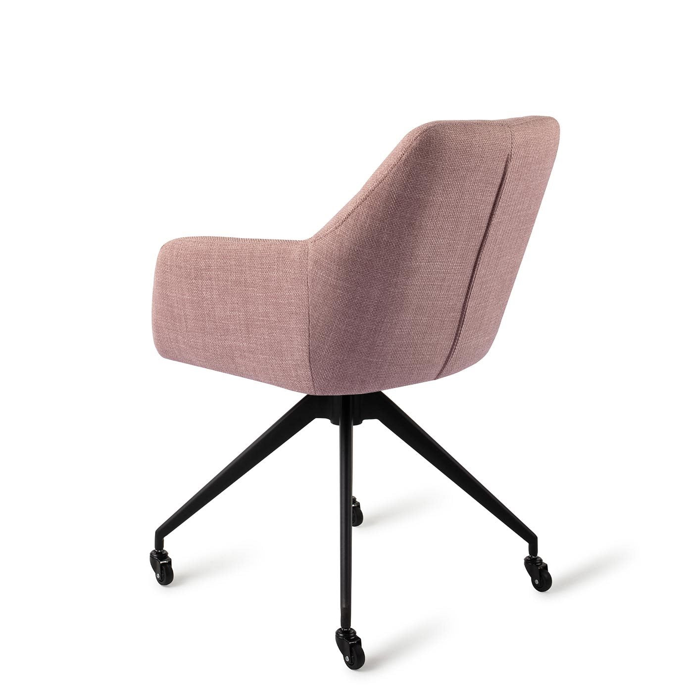 Jesper Home Noto VIntage Rose Eetkamerstoel - Glide Black - KwaliteitWonen.nl