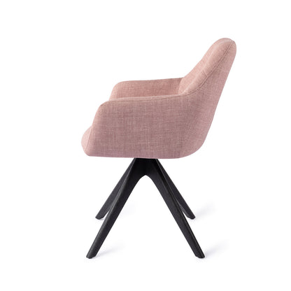 Jesper Home Noto VIntage Rose Eetkamerstoel - Revolve Oak Black - KwaliteitWonen.nl