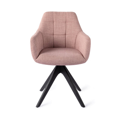 Jesper Home Noto VIntage Rose Eetkamerstoel - Revolve Oak Black - KwaliteitWonen.nl