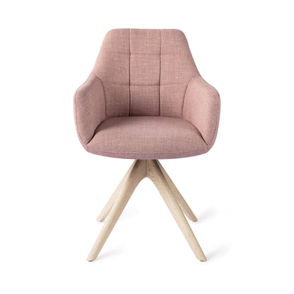 Jesper Home Noto VIntage Rose Eetkamerstoel - Revolve Oak Bleach - KwaliteitWonen.nl