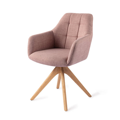 Jesper Home Noto VIntage Rose Eetkamerstoel - Revolve Oak Natural - KwaliteitWonen.nl