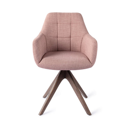 Jesper Home Noto VIntage Rose Eetkamerstoel - Revolve Oak Walnut - KwaliteitWonen.nl