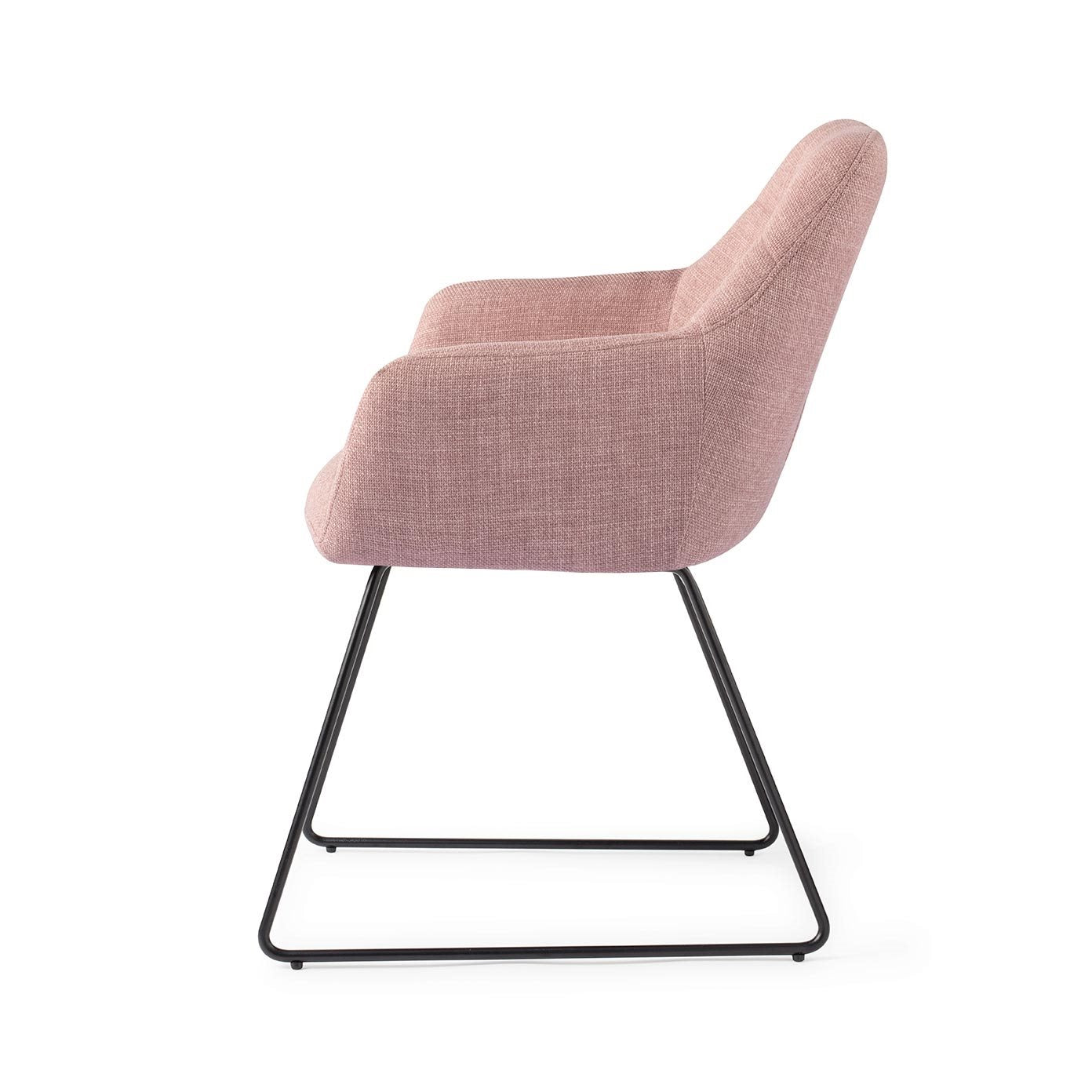 Jesper Home Noto VIntage Rose Eetkamerstoel - Slide Black - KwaliteitWonen.nl