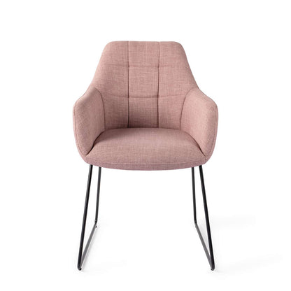 Jesper Home Noto VIntage Rose Eetkamerstoel - Slide Black - KwaliteitWonen.nl