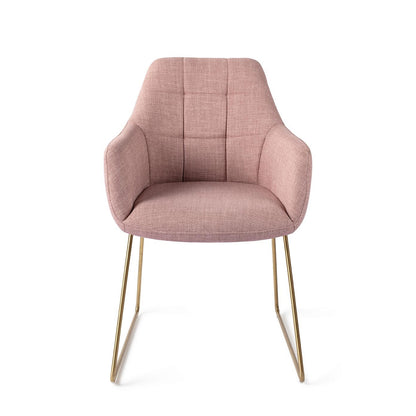 Jesper Home Noto VIntage Rose Eetkamerstoel - Slide Gold - KwaliteitWonen.nl