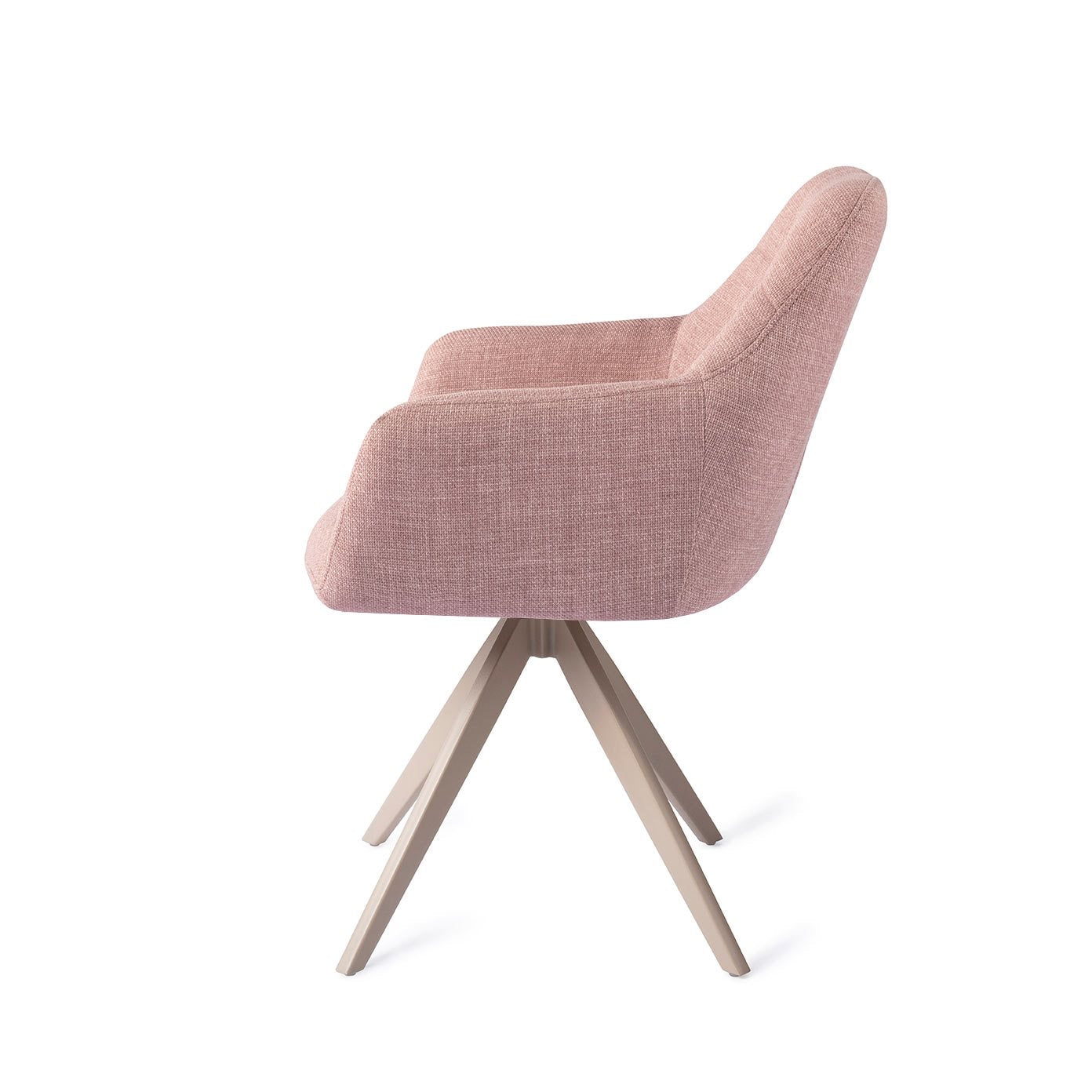 Jesper Home Noto VIntage Rose Eetkamerstoel - Turn Beige - KwaliteitWonen.nl