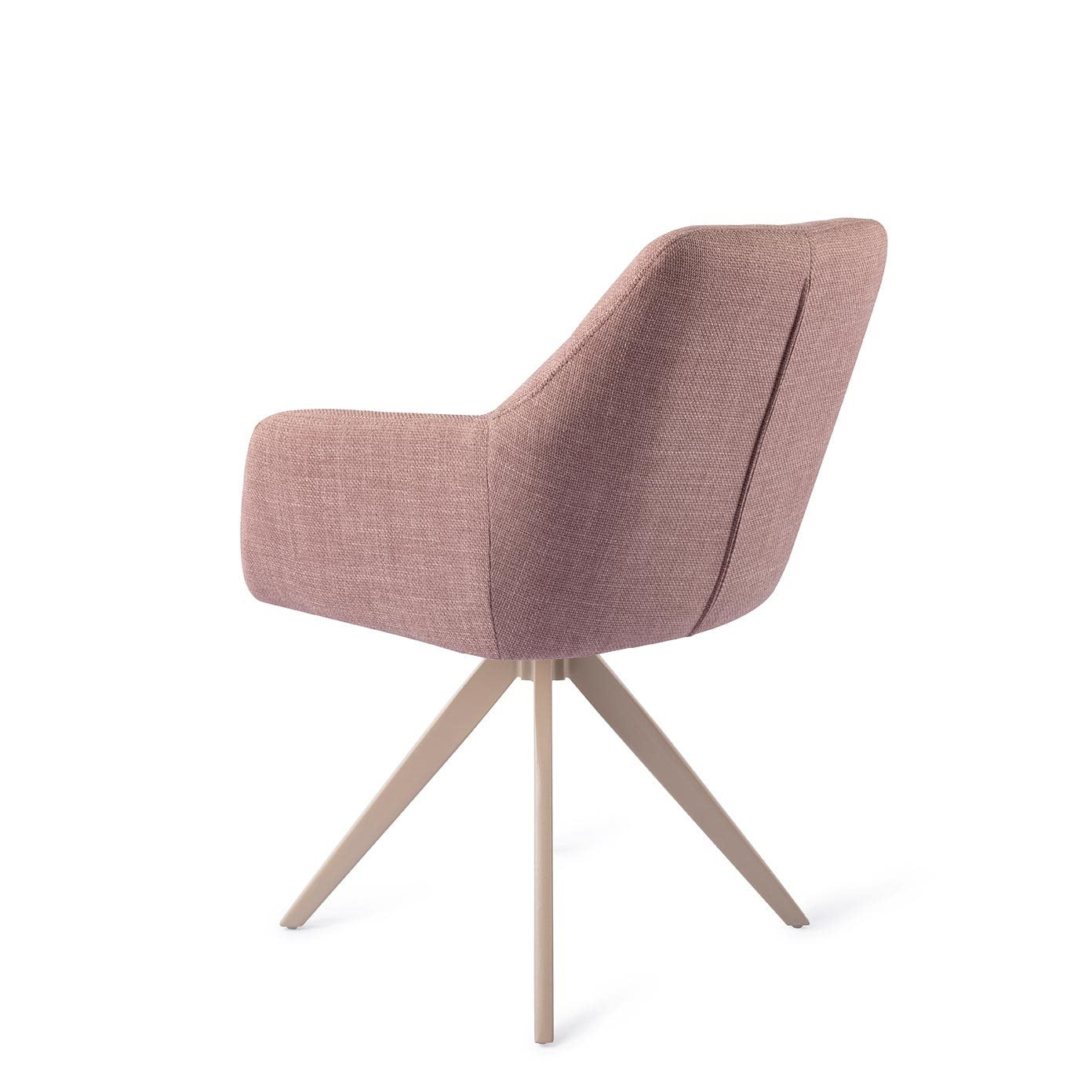 Jesper Home Noto VIntage Rose Eetkamerstoel - Turn Beige - KwaliteitWonen.nl