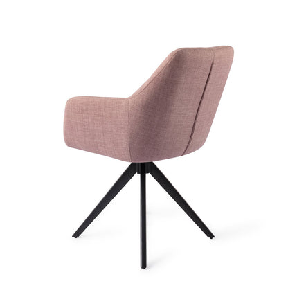 Jesper Home Noto VIntage Rose Eetkamerstoel - Turn Black - KwaliteitWonen.nl