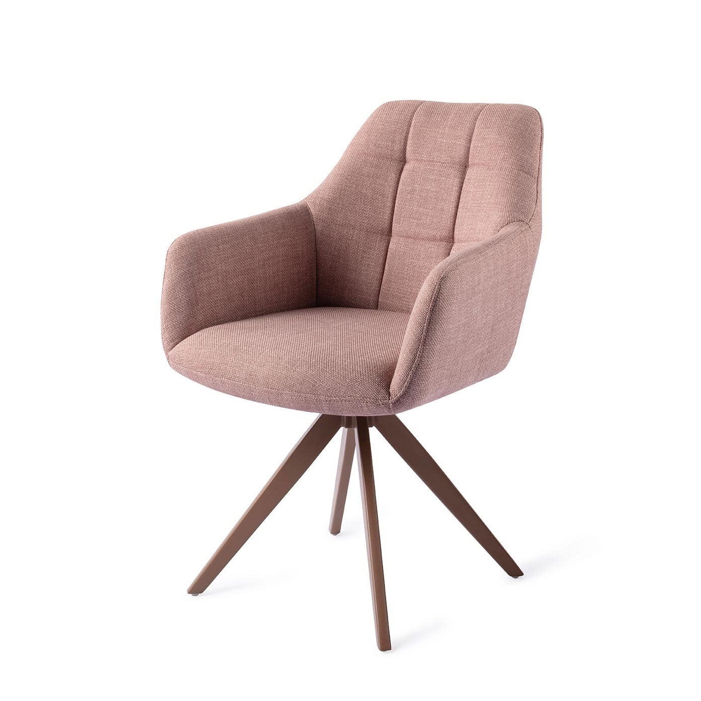 Jesper Home Noto VIntage Rose Eetkamerstoel - Turn Brown - KwaliteitWonen.nl