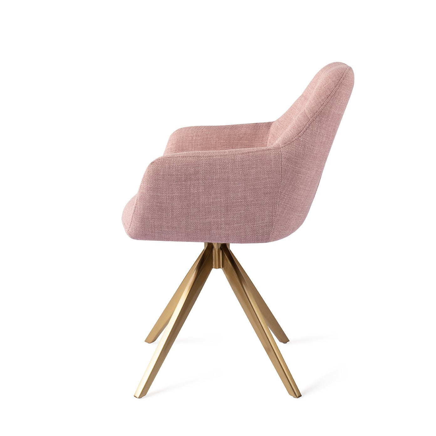 Jesper Home Noto VIntage Rose Eetkamerstoel - Turn Gold - KwaliteitWonen.nl