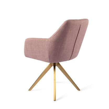 Jesper Home Noto VIntage Rose Eetkamerstoel - Turn Gold - KwaliteitWonen.nl