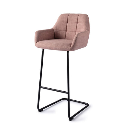 Jesper Home Noto Vintage Rose Barkruk - Arch Black (H) - KwaliteitWonen.nl