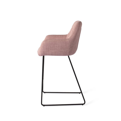 Jesper Home Noto Vintage Rose Barkruk - Slide Black (L) - KwaliteitWonen.nl