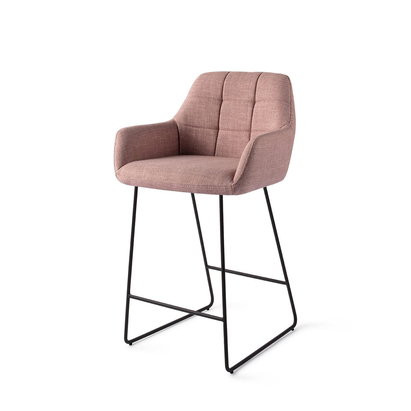 Jesper Home Noto Vintage Rose Barkruk - Slide Black (L) - KwaliteitWonen.nl