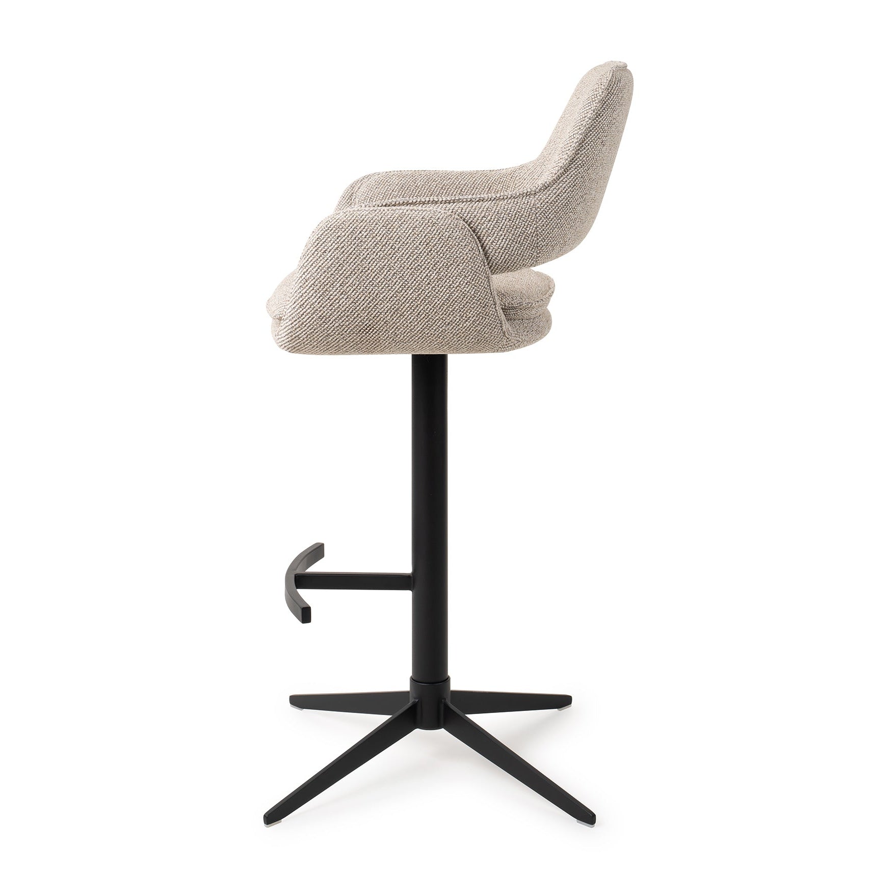 Jesper Home Oketo Beige Haze Barkruk (H)-Kwaliteitwonen.nl