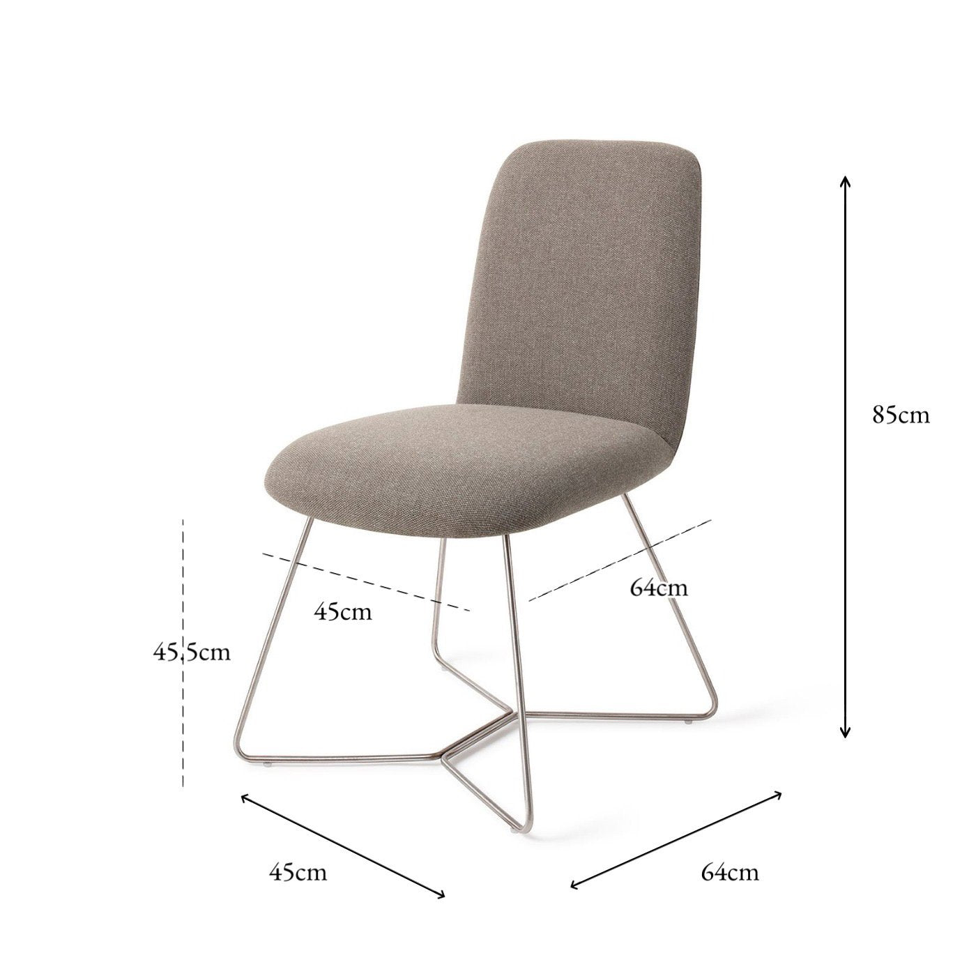 Jesper Home Taiwa Foggy Fusion Eetkamerstoel - Beehive Steel - KwaliteitWonen.nl