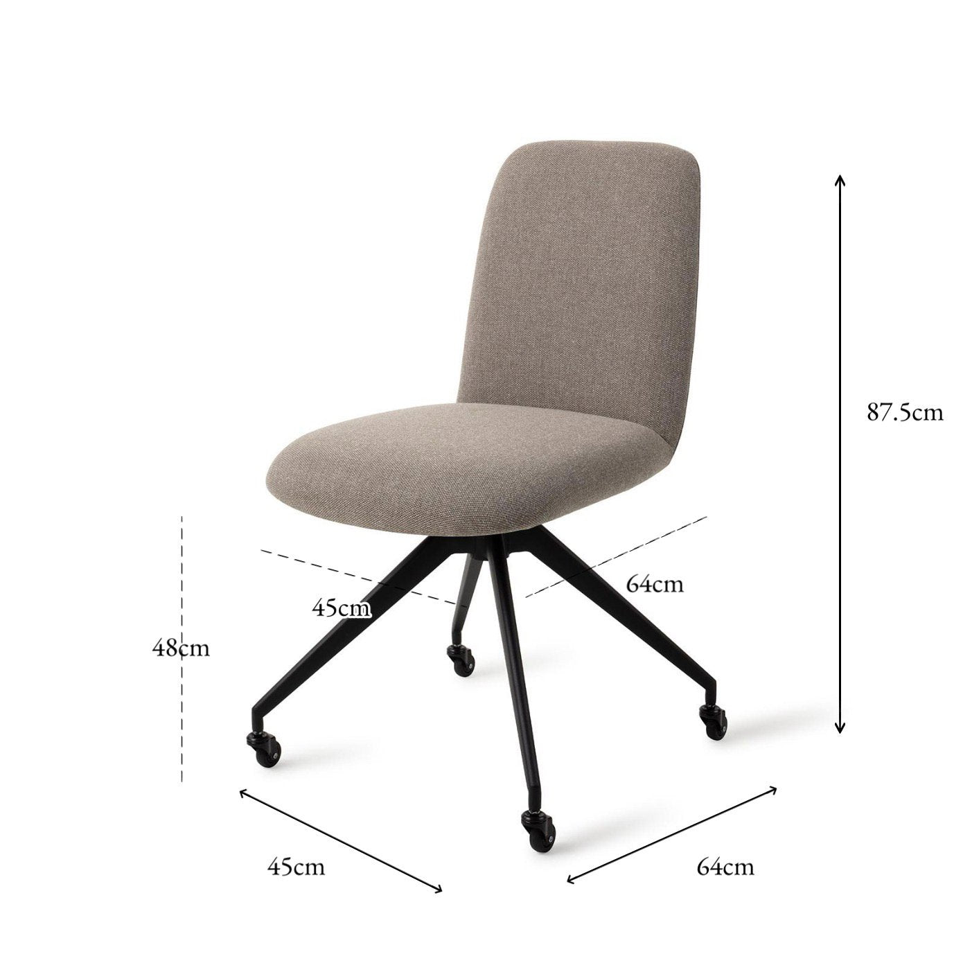 Jesper Home Taiwa Foggy Fusion Eetkamerstoel - Glide Black - KwaliteitWonen.nl