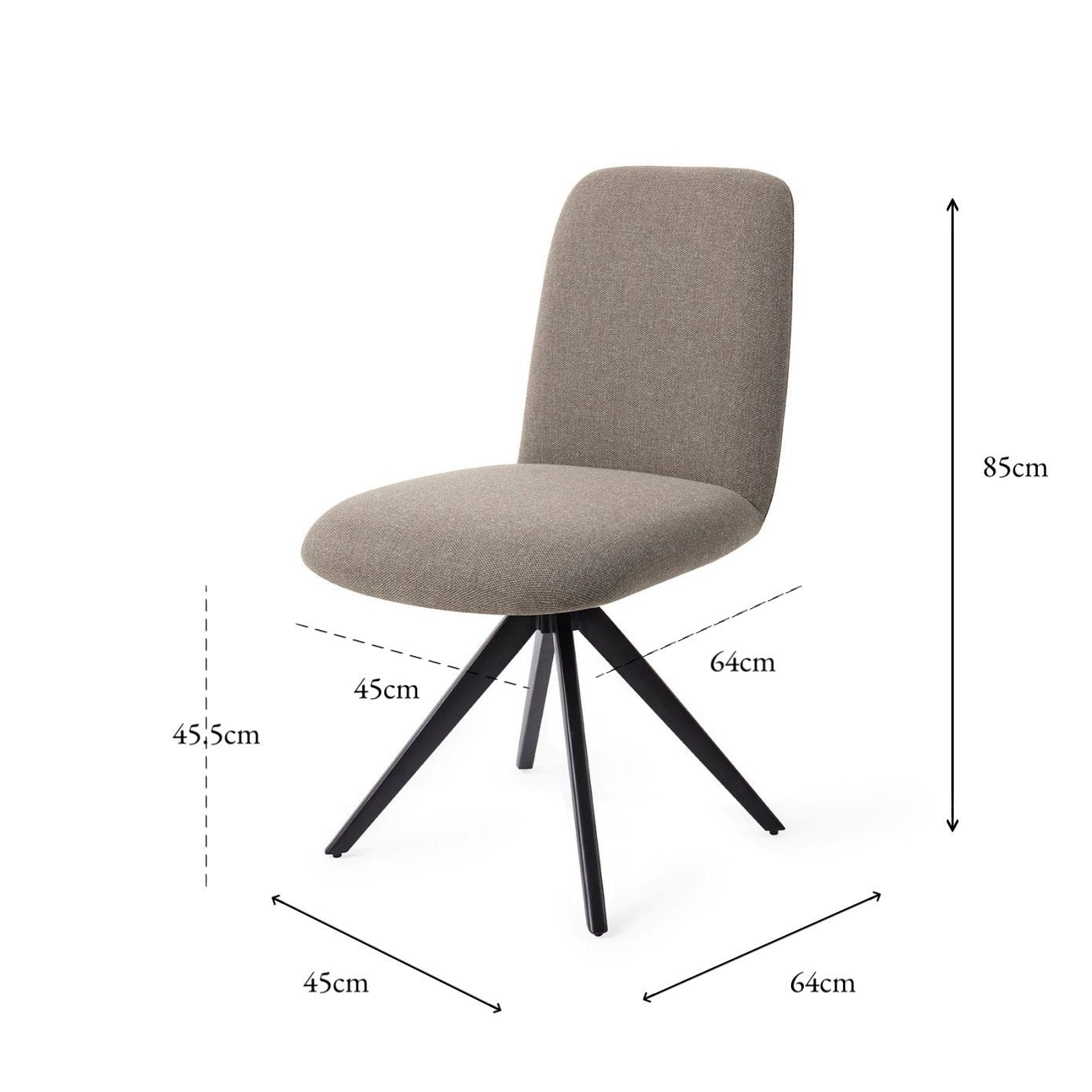 Jesper Home Taiwa Foggy Fusion Eetkamerstoel - Turn Black - KwaliteitWonen.nl