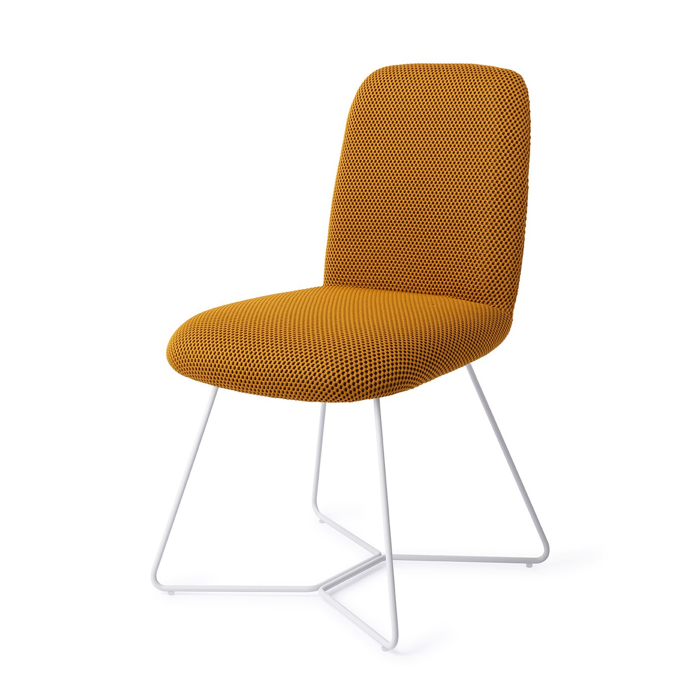Jesper Home Taiwa Groovy Garam Eetkamerstoel - Beehive White - KwaliteitWonen.nl