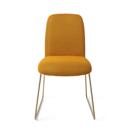 Jesper Home Taiwa Groovy Garam Eetkamerstoel - Slide Gold - KwaliteitWonen.nl