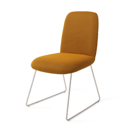 Jesper Home Taiwa Groovy Garam Eetkamerstoel - Slide Steel - KwaliteitWonen.nl