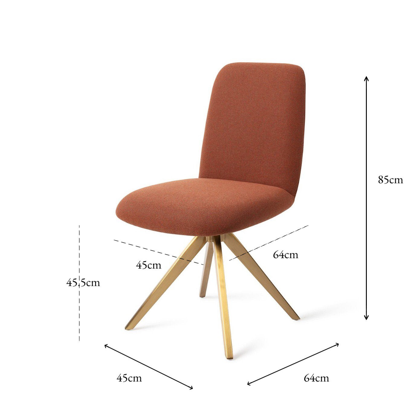 Jesper Home Taiwa Hearth Harmony Eetkamerstoel - Turn Gold - KwaliteitWonen.nl
