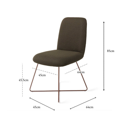 Jesper Home Taiwa Jungle Jewel Eetkamerstoel - Cross Rose - KwaliteitWonen.nl