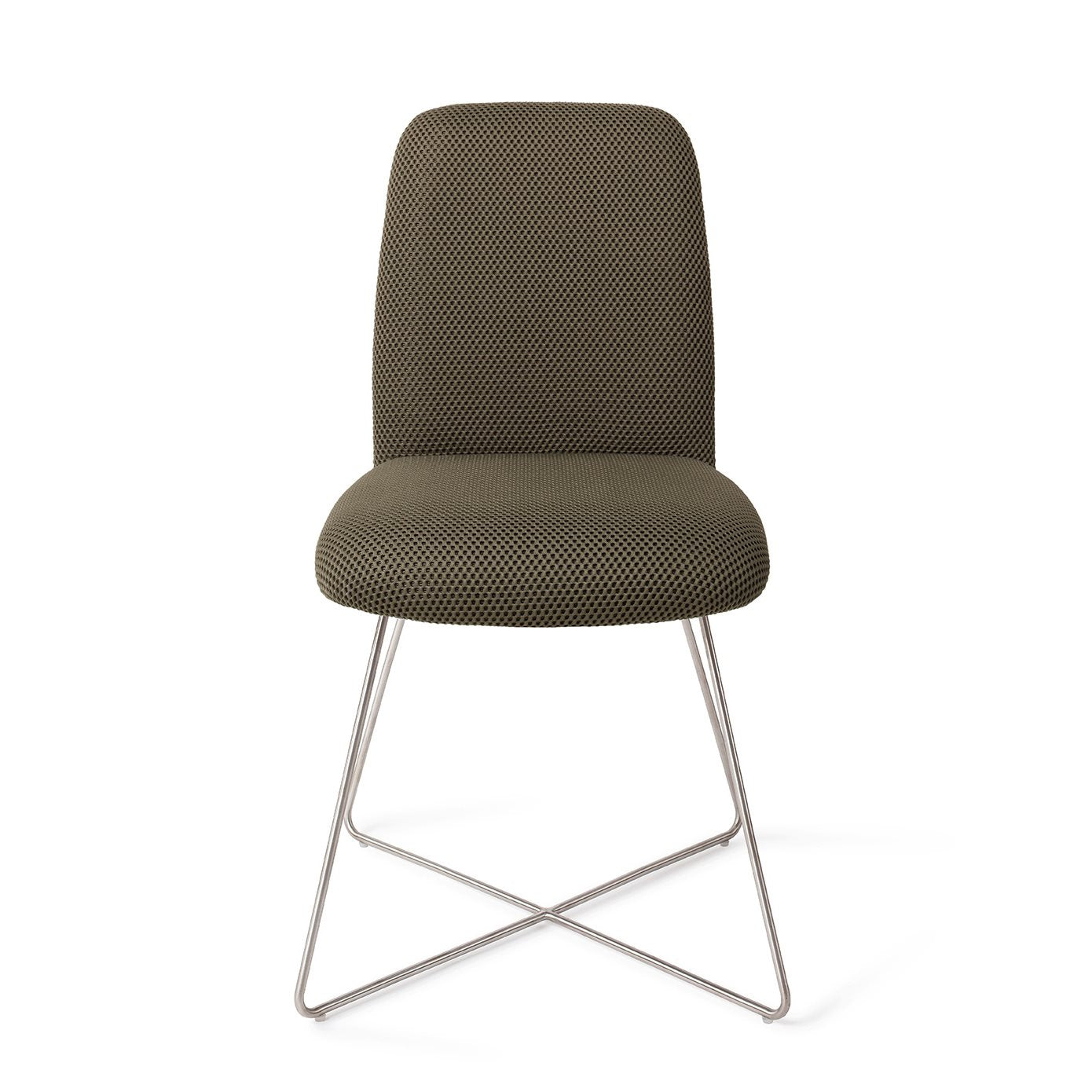 Jesper Home Taiwa Jungle Jewel Eetkamerstoel - Cross Steel - KwaliteitWonen.nl