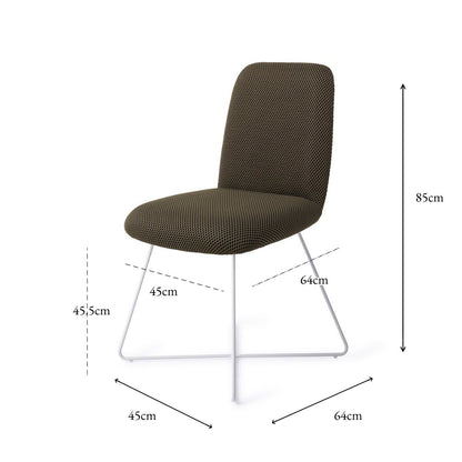 Jesper Home Taiwa Jungle Jewel Eetkamerstoel - Cross White - KwaliteitWonen.nl
