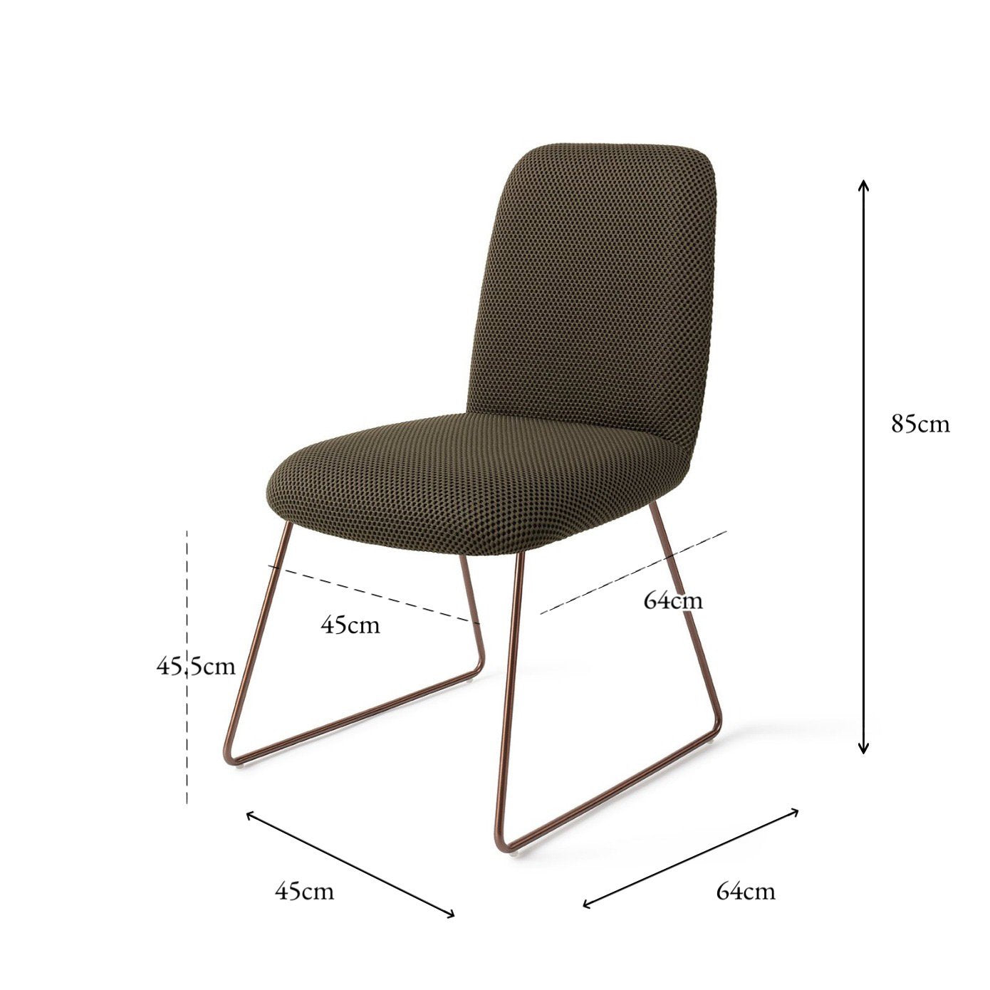 Jesper Home Taiwa Jungle Jewel Eetkamerstoel - Slide Rose - KwaliteitWonen.nl