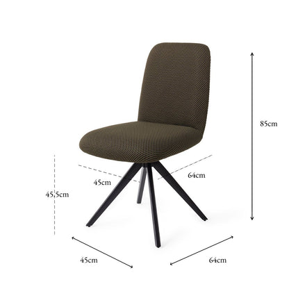 Jesper Home Taiwa Jungle Jewel Eetkamerstoel - Turn Black - KwaliteitWonen.nl
