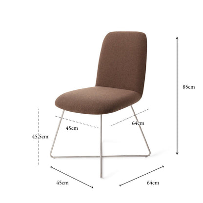 Jesper Home Taiwa Rustic Rye Eetkamerstoel - Cross Steel - KwaliteitWonen.nl