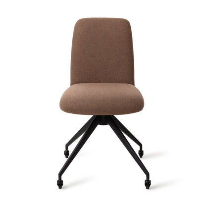 Jesper Home Taiwa Rustic Rye Eetkamerstoel - Glide Black - KwaliteitWonen.nl