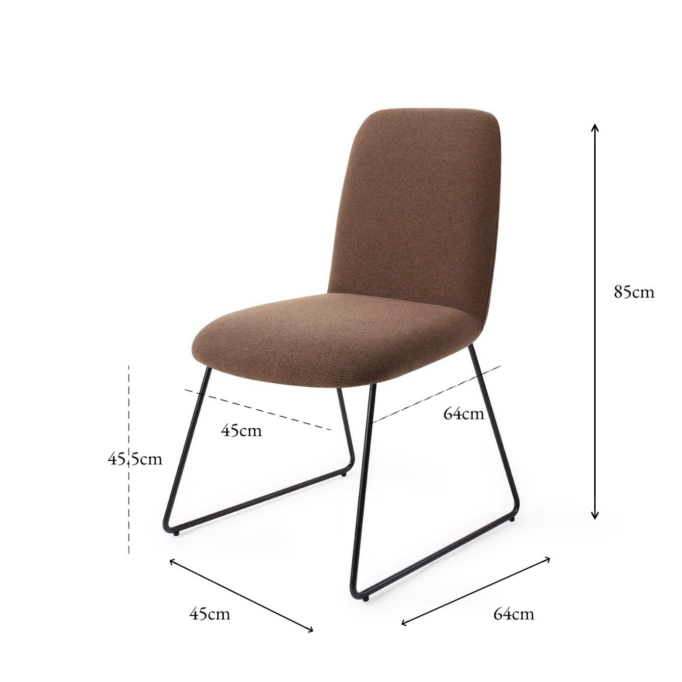Jesper Home Taiwa Rustic Rye Eetkamerstoel - Slide Black - KwaliteitWonen.nl