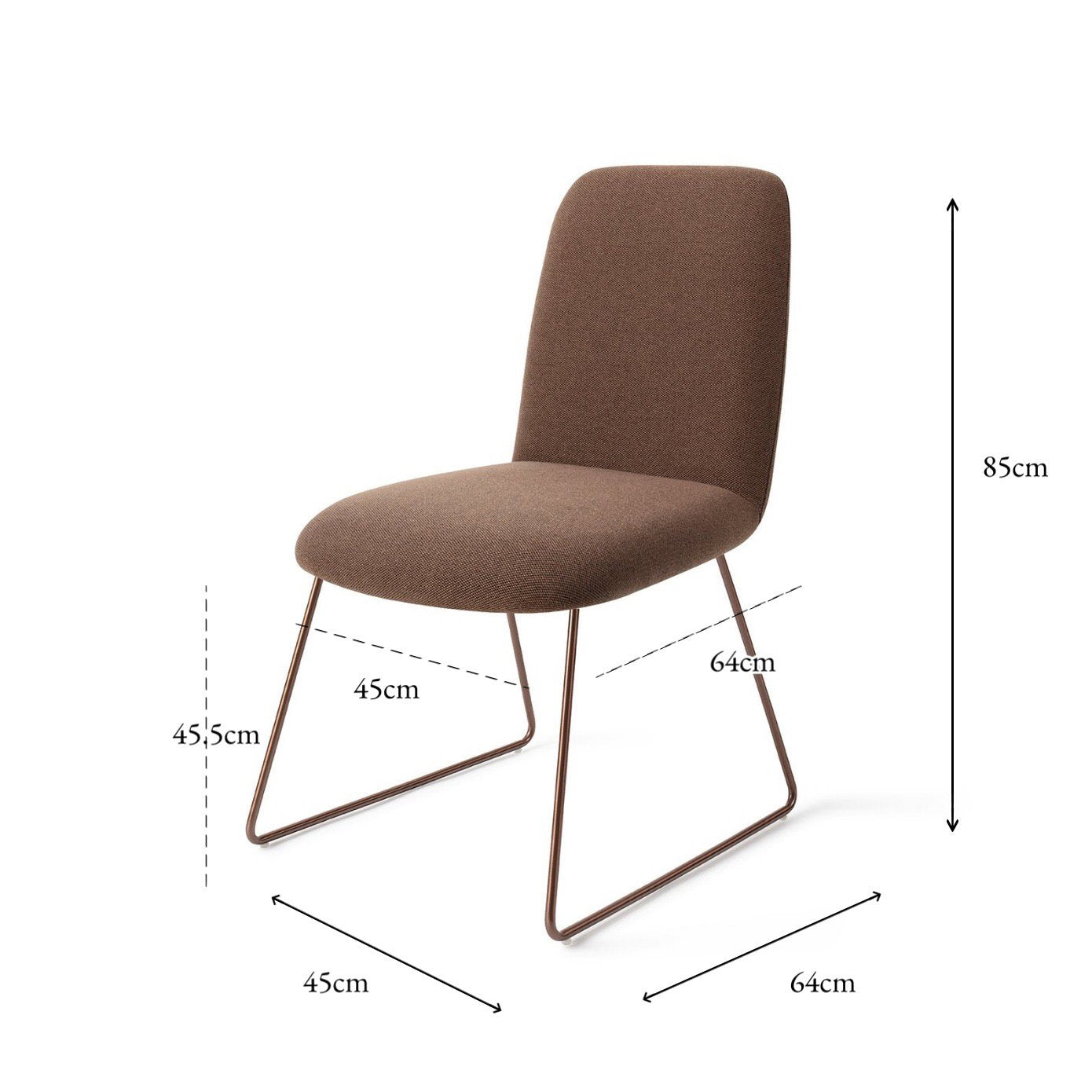Jesper Home Taiwa Rustic Rye Eetkamerstoel - Slide Rose - KwaliteitWonen.nl